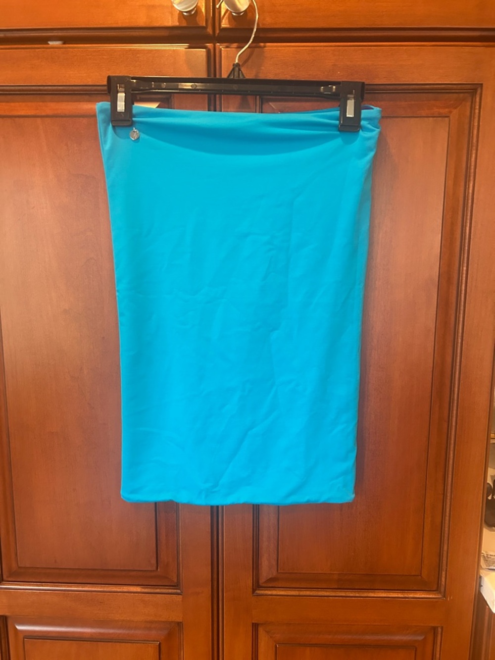 The Attico Turquoise swim skirt cover up